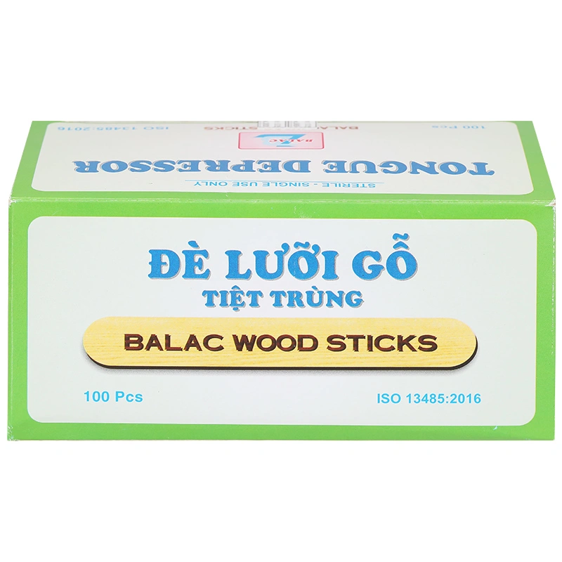 Que đè lưỡi gỗ Balac hộp 100 que - 1